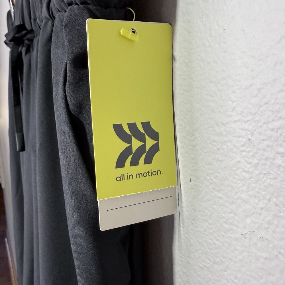 All in Motion Women’s XXL Black Woven Wide Leg Pants Loose Fit Drawstring Waist - Picture 6 of 10